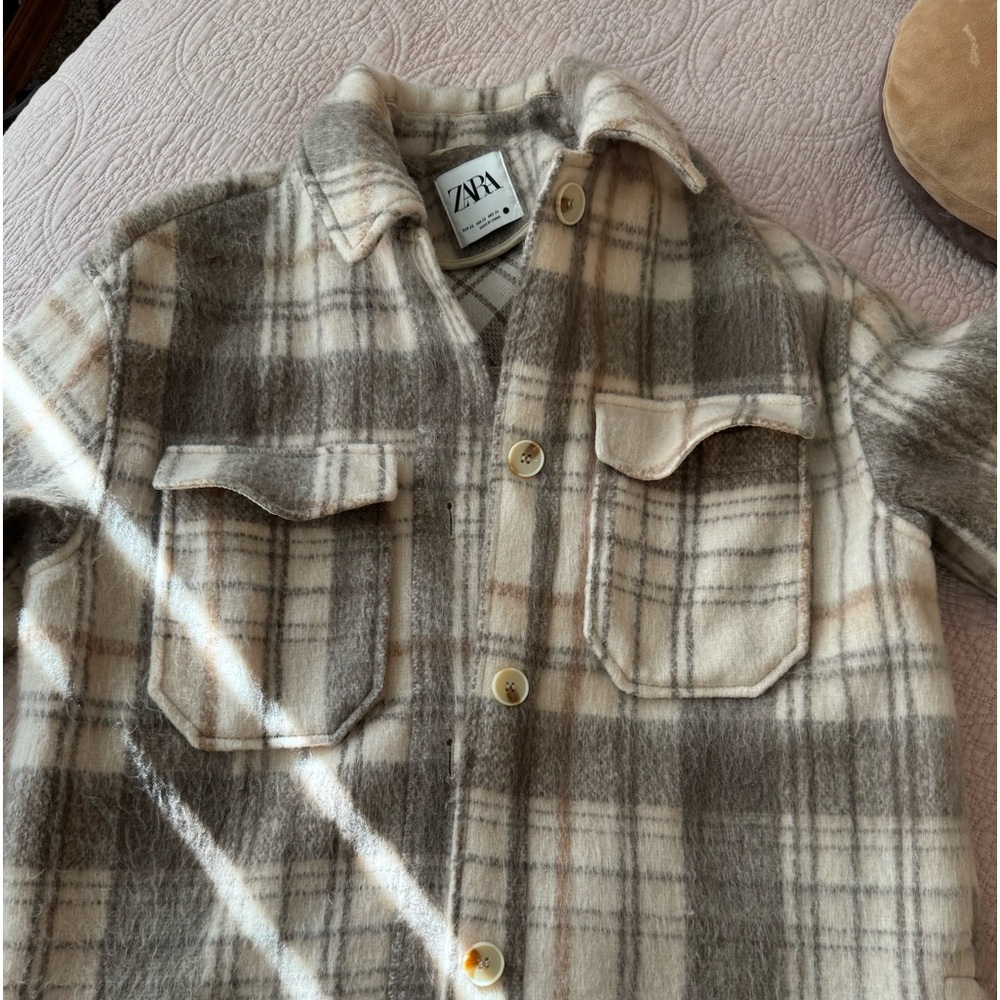 Zara oversized women’s flannel xs